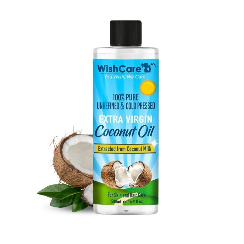 Wishcare Unrefinded & Cold Pressed Extra-Virgin Coconut Oil & Castor Oil, 700 ml-3.webp